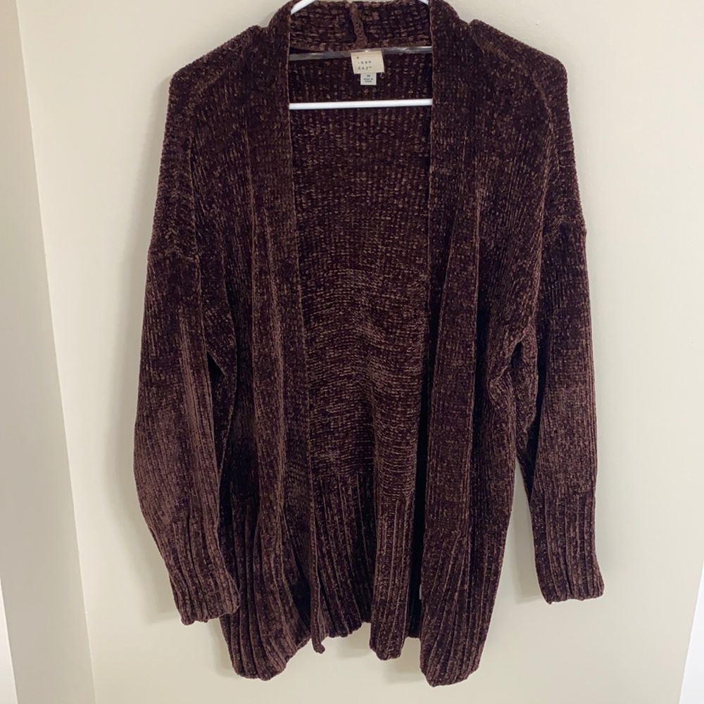 Maroon velvet cardigan!